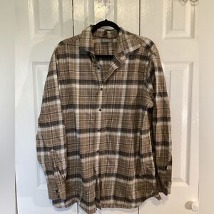 Daniel Cremieux - Men’s Signature Collection Brown/Black Plaid Shirt - Sz XL